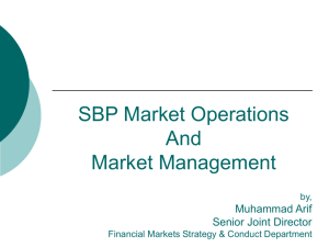 SBP Market operations & Market Management