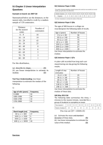 Worksheet: S1 - Chapters 2/3 - Interpolation Exercises