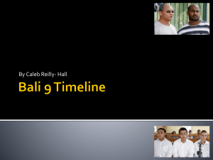 Bali 9 Timeline