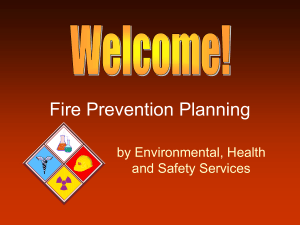 Fire Prevention Planning - Environmental Health and Safety