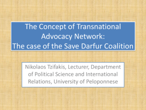 The Concept of Transnational Advocacy Networks
