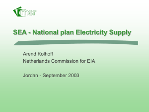 National Plan Electricity supply