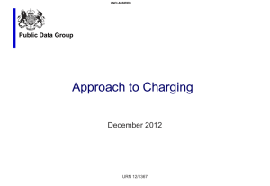 Public Data Group: Approach to charging, government