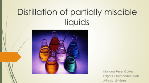 Distillation of partially miscible liquids