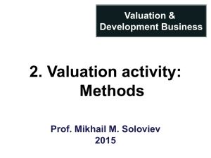 3. Valuation in the Real Estate Business