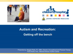 Autism and Recreation: Getting Off the Bench