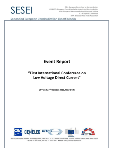 Event Report “First International Conference on Low Voltage Direct