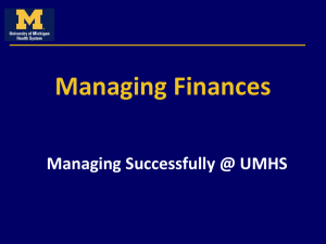 Finance PPT - UMMS Wiki - University of Michigan
