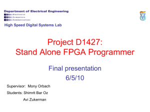 Project D1427: Controller for programming FPGA using USB