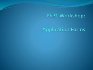 1st Year Placement Workshop: CVs, Covering Letters & Application