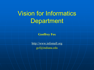 Vision for Informatics Department - Digital Science Center