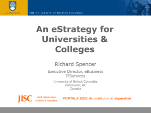 An eStrategy for Universities and Colleges