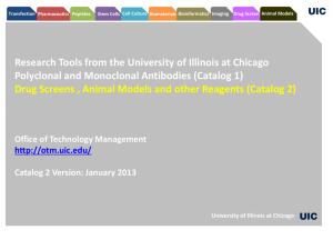 UIC Research Tools and Reagents 2013 (Catalog 2)