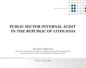 Public Sector Internal Audit in Lithuania - PPT - PSC