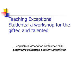 SESC 2005 - Geographical Association