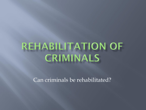 Rehabilitation of criminals