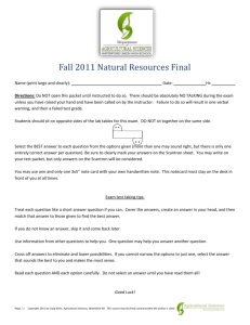 Fall 2011 Natural Resources Final Name (print large and clearly