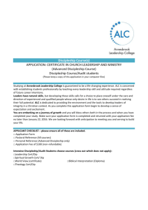 ALC Application form Year 1 - Annesbrook Leadership College