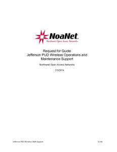 Jefferson PUD Wireless Operations and Maintenance