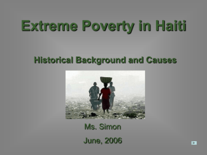 Extreme Poverty in Haiti Historical Background and Causes