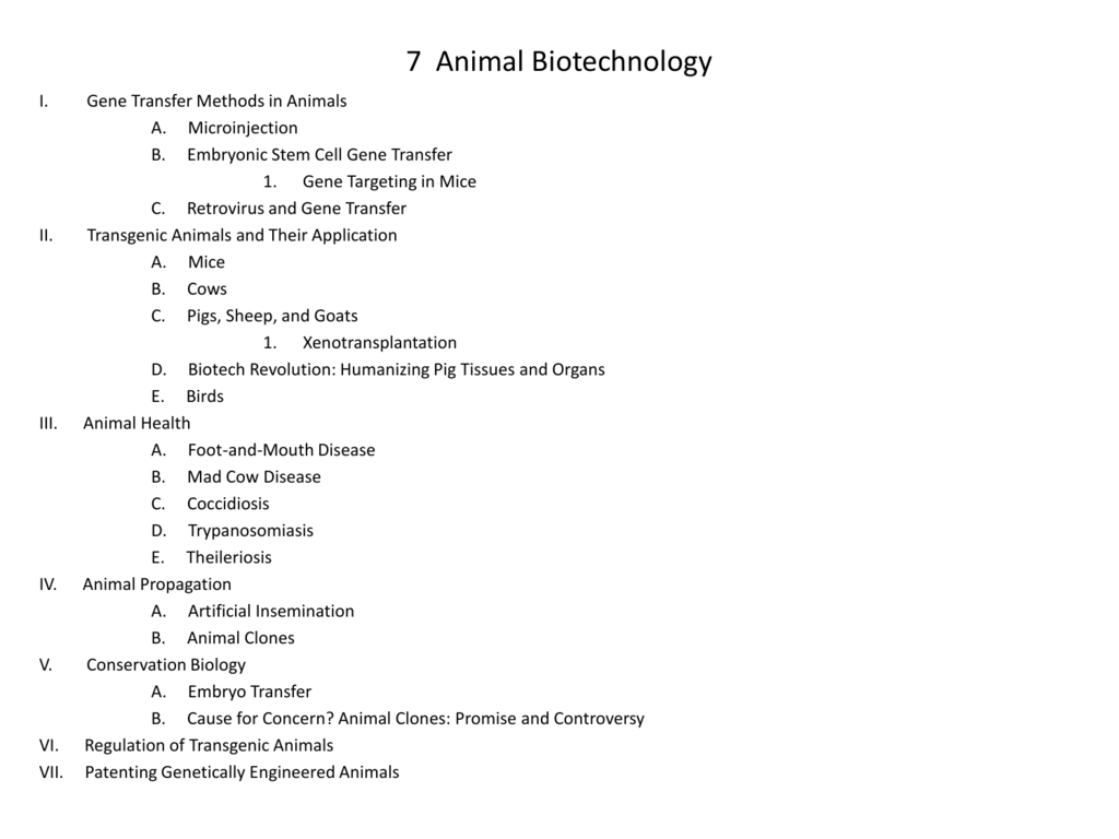 7 Animal Biotechnology