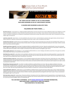 THE “ZONTA SAYS NO” EXHIBIT OF THE 114 TEXAS WOMEN