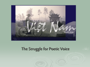 The Struggle for Poetic Voice: Vietnam