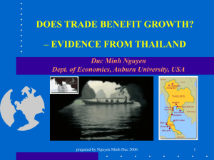 DOES TRADE BENEFIT GROWTH? – EVIDENCE FROM THAILAND