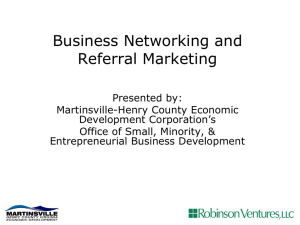 Business Networking and Referral Marketing