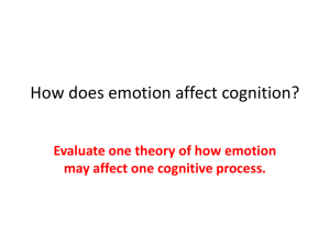 How does emotion affect cognition?