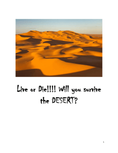 Live or Die!!!! Will you survive the DESERT? Building Background