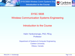 Introduction to SYSC 5608 - Systems and Computer Engineering