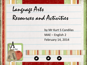 Language Arts Resources and Activities