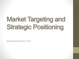 Market Targeting and Strategic Positioning