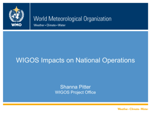 National WIGOS Implications cont'd and Introduction to OSCAR