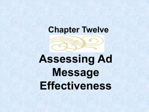 Assessing Ad Message Effectiveness Chapter Twelve