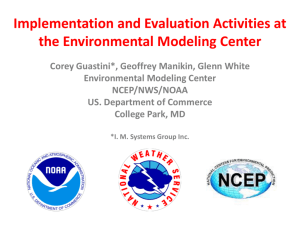 Corey Guastini - Environmental Modelling Center.