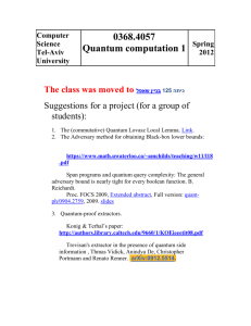 0368.4057 Quantum computation 1