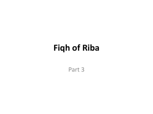 Fiqh of Riba - Islamic Society of ACT