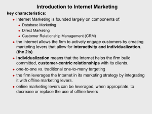 Internet Marketing Chapter 1 Lecture Slides
