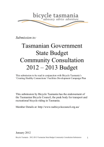 Bicycle_Tasmania_State_Budget_Submission_2012