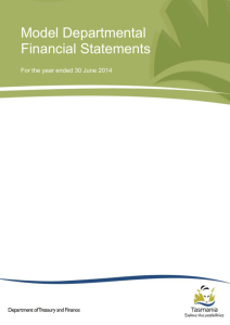 Model Departmental Financial Statements