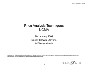 Price Analysis for Contractors and PCO's