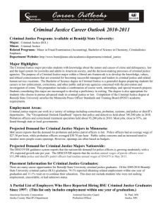 Criminal Justice Career Outlook 2010-2011