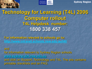 Presentation - Sydney Region School ICT Website