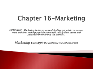 Chapter 16-Marketing
