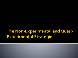 The Nonexperimental and Quasi