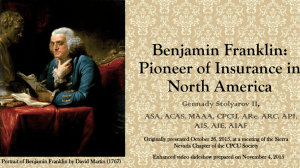 Benjamin Franklin: Pioneer of Insurance in North America