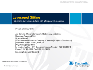 PRU leveraged gifting - United Underwriters, Inc.