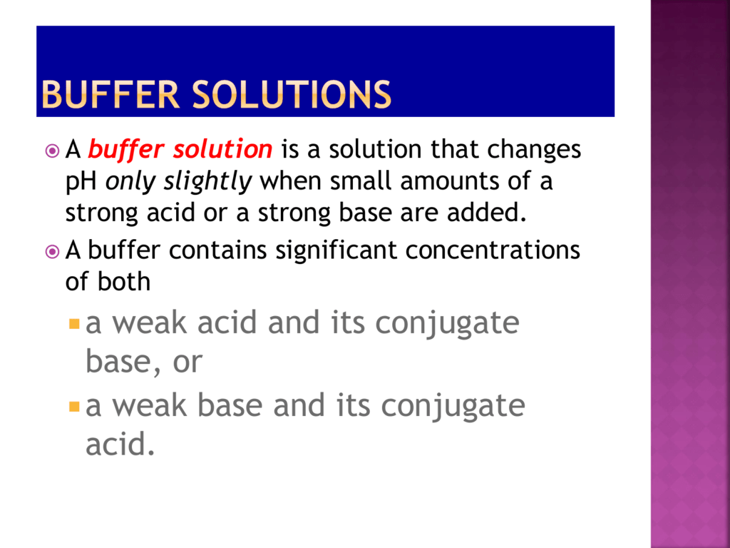 assignment on buffer solution